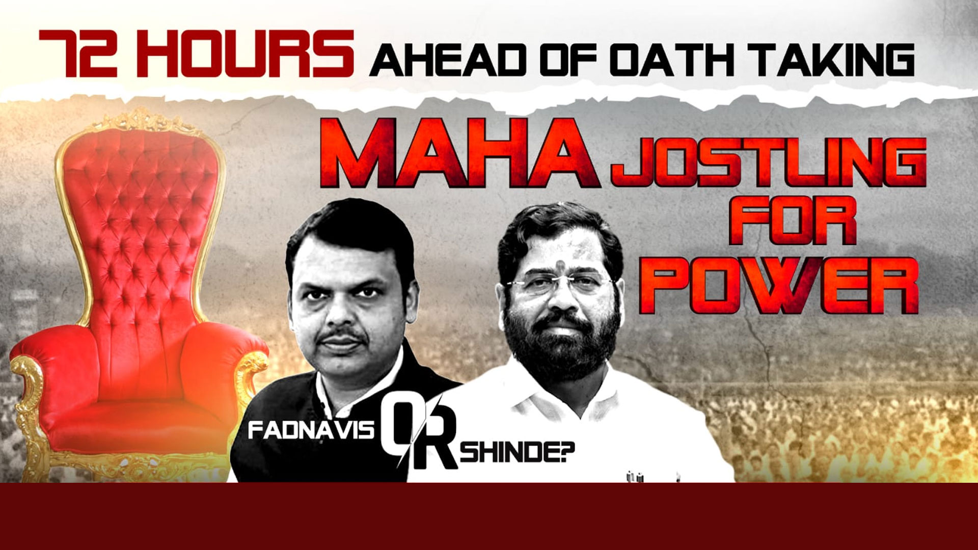 Maharashtra's power struggle after election win.