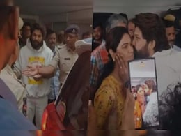 Viral Video: Allu Arjun Kisses Wife Sneha Reddy Before Arrest. Watch Viral Video: Allu Arjun Kisses Wife Sneha Reddy Before Arrest. Watch