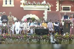 Maharashtra Cabinet Expanded, Devendra Fadnavis, His Deputies On Stage Maharashtra Cabinet Expanded, Devendra Fadnavis, His Deputies On Stage