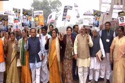Protest Vs Protest At Parliament Over Amit Shah Ambedkar Remark Protest Vs Protest At Parliament Over Amit Shah Ambedkar Remark