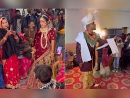 एंट्री पर डांस कर रही थी दुल्हन, तभी दूल्हे ने किया कुछ ऐसा देख आप भी दीवार पर मार लेंगे माथा, लोग बोले- ये मिला है टक्कर का