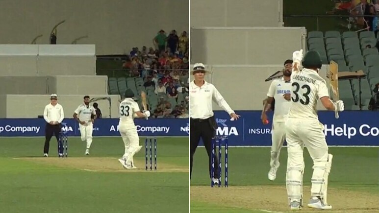 IND vs AUS Pink Ball Test : भर मैदानात संतापला सिराज, लबुशेनच्या दिशेनं बॉल फेकला, पाहा Video