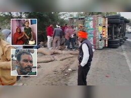 झालावाड़ में दर्दनाक हादसा: ट्रक पलटने से बाइक सवार 3 लोग दबे, मौत; शोकसभा से लौट रहे थे सभी