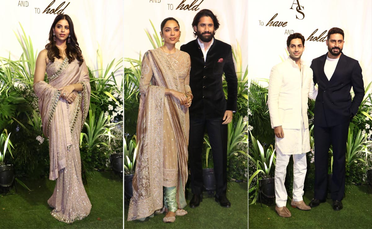 In Pics: Sobhita Dhulipala-Naga Chaitanya, Abhishek Bachchan, Suhana Khan At Aaliyah Kashyap's Reception Party