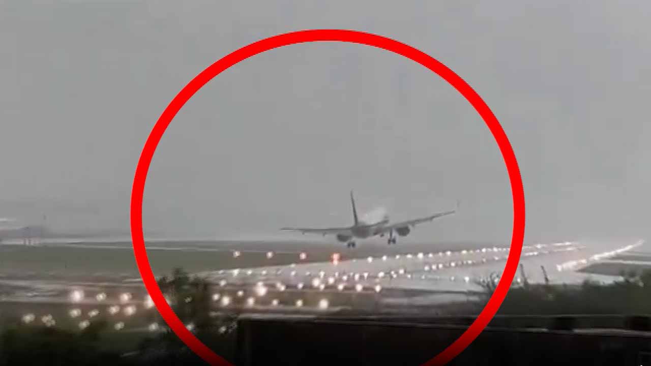 Viral Video Shows Plane Struggling To Land In Chennai Amid Strong Winds