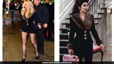why does sabrina carpenter wear such short dresses Sabrina Carpenter's Bubblegum Pink Micro Miniskirt Turns Heads in New York  City