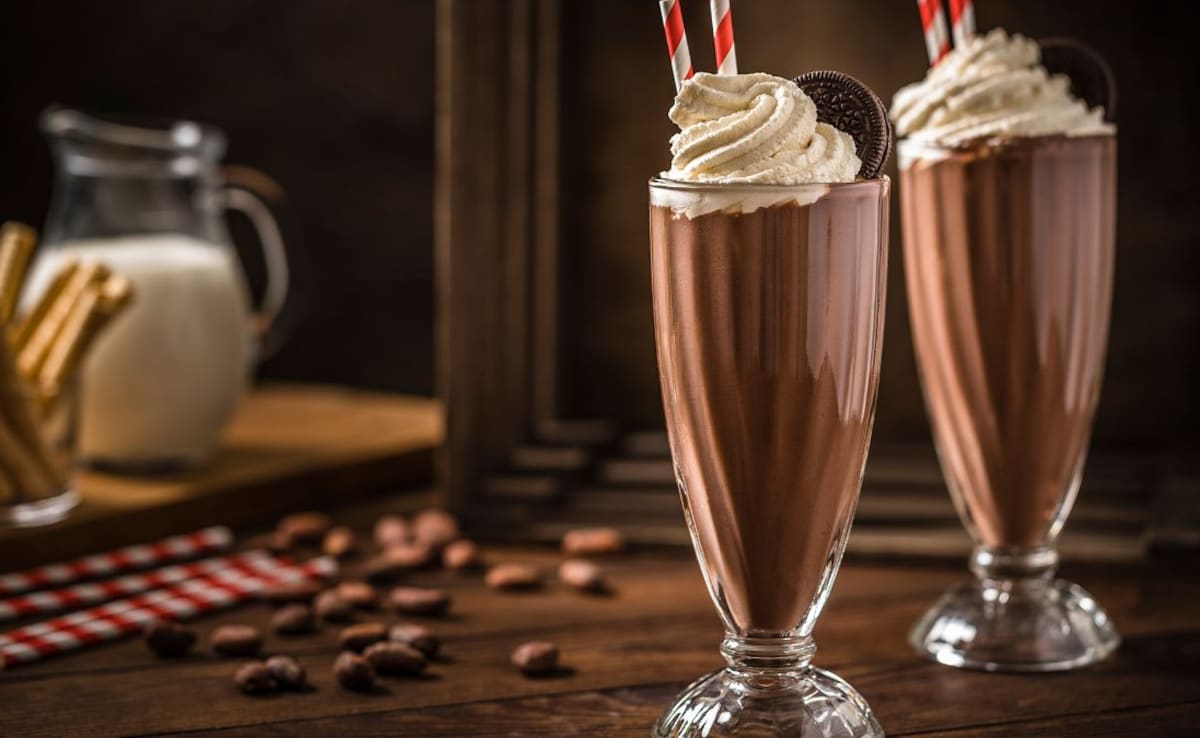 This shake is loaded with crunchy Kit Kat bits.