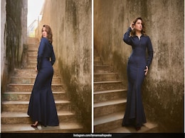 Tamannaah Bhatia Does Denim Differently For Winter In An Indigo Fishtail Gown With Pockets Tamannaah Bhatia Does Denim Differently For Winter In An Indigo Fishtail Gown With Pockets