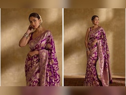 Mrunal Thakur Is The Most Elegantly Dressed Wedding Guest In A Purple <i>Benarasi Saree</i> Mrunal Thakur Is The Most Elegantly Dressed Wedding Guest In A Purple <i>Benarasi Saree</i>