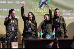 Watch: Moment When 4 Israeli Women Were Brought To Gaza Square For Release Watch: Moment When 4 Israeli Women Were Brought To Gaza Square For Release