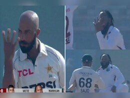 PAK vs WI: जोमेल वारिकन का 'मिशन बदलापुर' कम्पलीट, साजिद खान को आउट कर वेस्टइंडीज गेंदबाज ने ऐसे लिया बदला, Video PAK vs WI: जोमेल वारिकन का 'मिशन बदलापुर' कम्पलीट, साजिद खान को आउट कर वेस्टइंडीज गेंदबाज ने ऐसे लिया बदला, Video