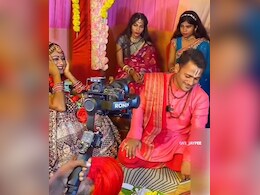 मंडप में दुल्हन ने किया नैन मटक्का, शर्म से लाल हुए पंडित जी, वीडियो देख लोग बोले- वाह दीदी वाह