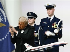 Watch: Donald Trump Dances With Military Sword At Inaugural Ball