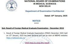 FMGE 2025: Results Out For Foreign Medical Graduates Examination, Check Details