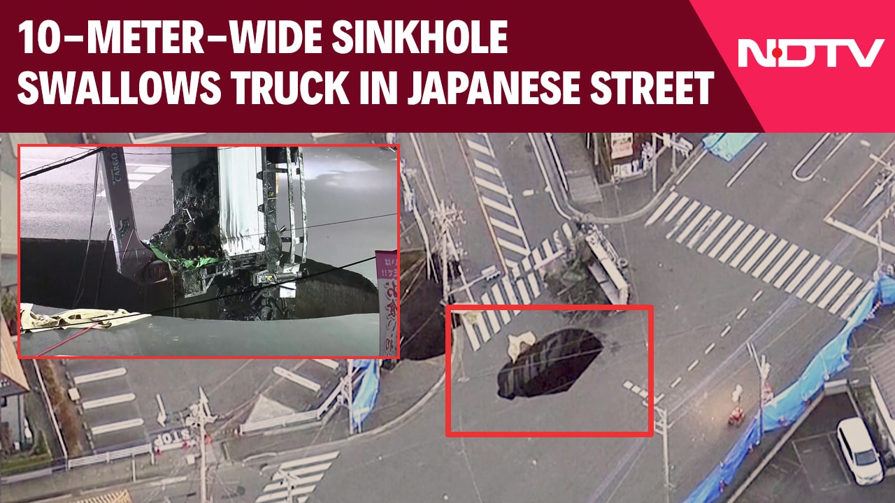 Japan Sinkhole | 10-Metre Sinkhole Opens In Japanese Street, Swallows A Truck
