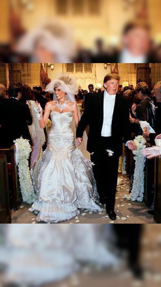 Donald Trump's Wife Melania Trump's 2005 Wedding Look