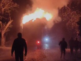 Video: Sacks On Moving Truck Catch Fire, Driver Realises 10 km Later