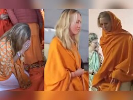 गले में रुद्राक्ष की माला, चढ़ाई भगवा चादर: महाकुंभ में भक्ति के रंग में दिखीं स्टीव जॉब्स की पत्नी लॉरेन पॉवेल