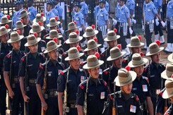 Stage Set For 76th Republic Day Parade At Kartavya Path Stage Set For 76th Republic Day Parade At Kartavya Path