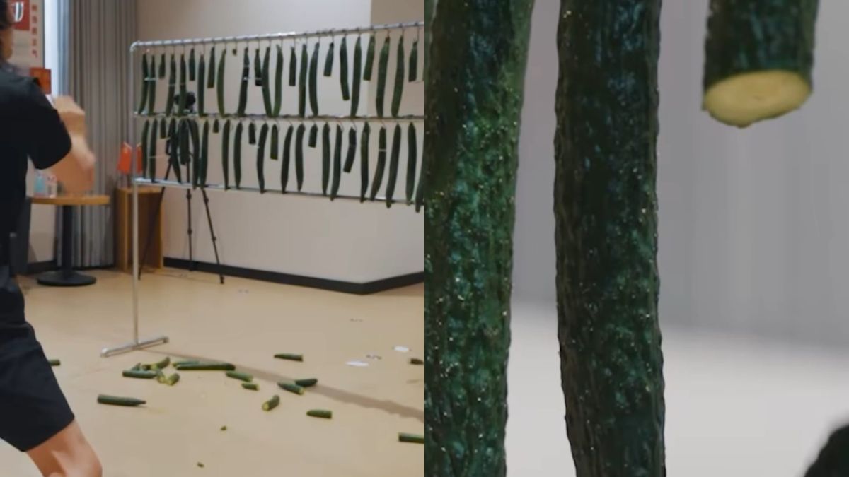 Watch: Forget Knives, This Record-Holder Cuts Cucumbers Using Playing Cards