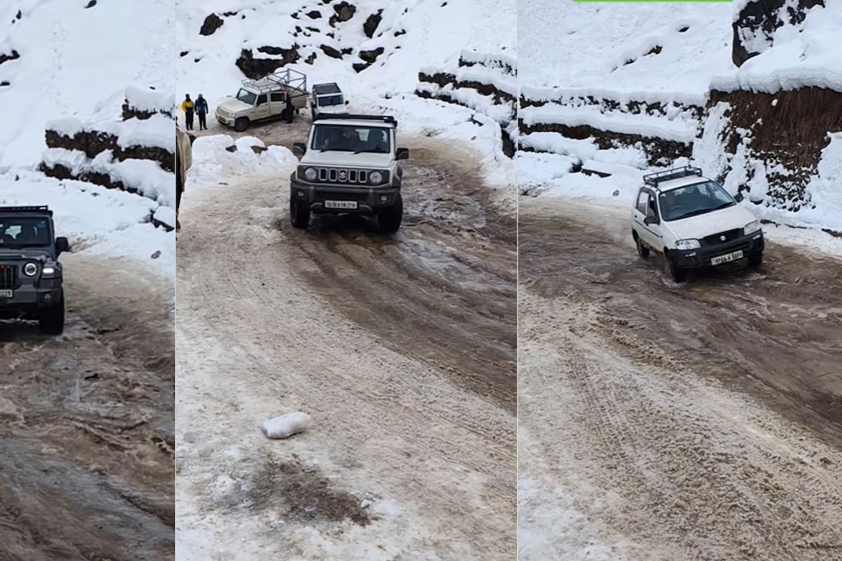 Mahindra Thar, Maruti Jimny Fail On Icy Uphill; Alto Remains Undefeated: Watch Video