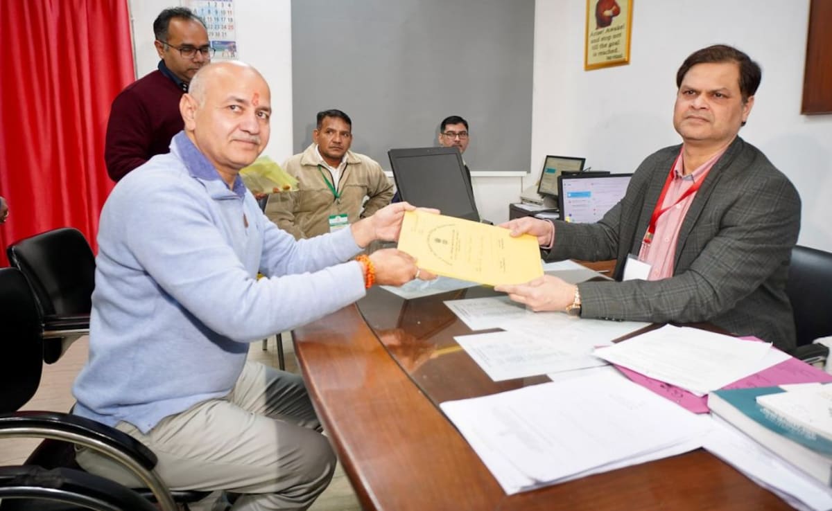 Manish Sisodia Files Nomination For Delhi Assembly Polls, Seeks Blessings Of Kalka Mai