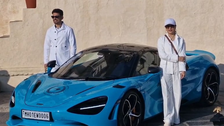 उदयपुर की सड़कों पर धक-धक गर्ल माधुरी ने दौड़ाई  McLaren 750, फैंस की अटक गई नजर
