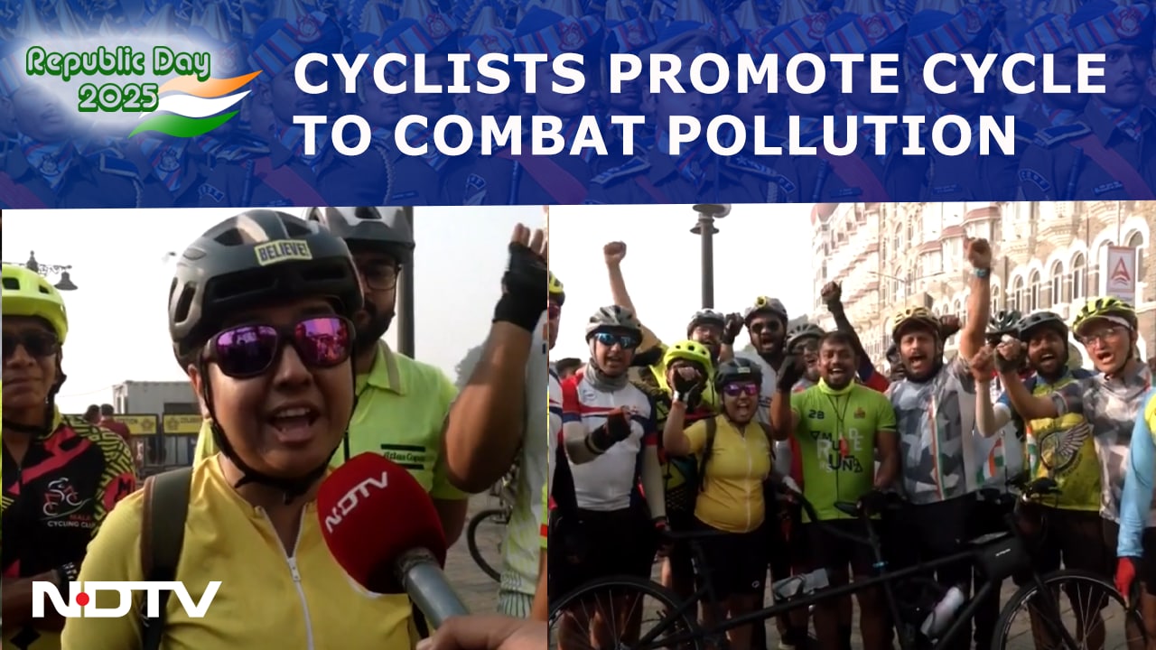 "Pollution Ka Solution": Mumbai Cyclists Promote Cycle To Combat Pollution
