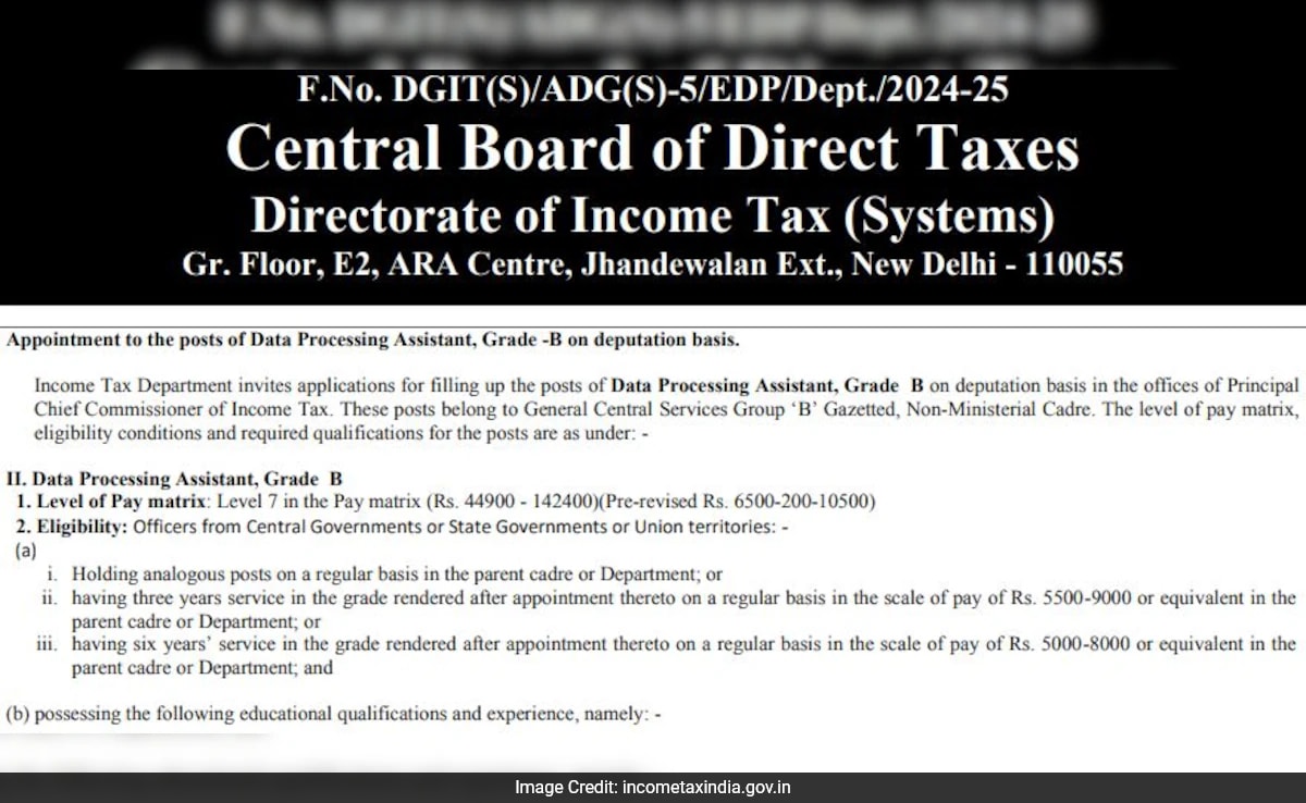 Tax Department Recruitment 2025 Registration Begins For Various
