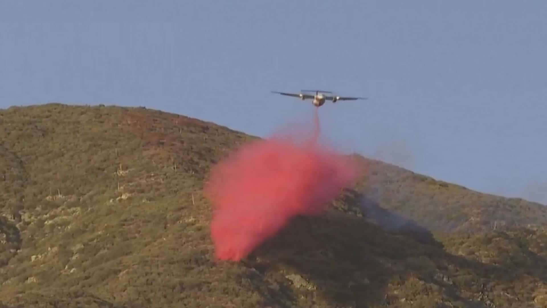 Pink Flame Retardants To Slow Los Angeles Fire
