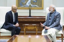 PM Modi Meets Microsoft CEO Satya Nadella, Discusses Tech, AI PM Modi Meets Microsoft CEO Satya Nadella, Discusses Tech, AI