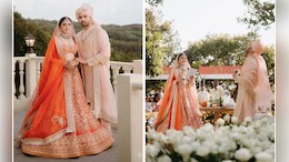 For Wedding With Armaan Malik, Ashna Shroff Glows Orange In A Manish Malhotra <i>Lehenga </i>