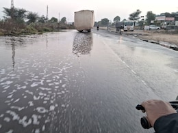 सीकर का नानी डैम फिर टूटा, हाईवे पर कई किलोमीटेर तक बह रहा गंदा पानी; बड़ा हादसा होने की आशंका सीकर का नानी डैम फिर टूटा, हाईवे पर कई किलोमीटेर तक बह रहा गंदा पानी; बड़ा हादसा होने की आशंका