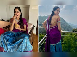 "Happy New Year" Indeed For Janhvi Kapoor In A Traditional Half <i>Saree</i>