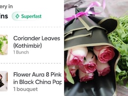 Woman Receives "Free" <i>Dhaniya</i> With Roses From Swiggy Instamart, Internet Reacts Woman Receives "Free" <i>Dhaniya</i> With Roses From Swiggy Instamart, Internet Reacts