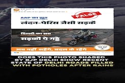 Fact Check: BJP Delhi Shares Edited Image To Show Potholes In Delhi Roads After Rains Fact Check: BJP Delhi Shares Edited Image To Show Potholes In Delhi Roads After Rains