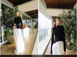 Athiya Shetty Is A Minimal Chic Mom-To-Be In A Black And White Maxi Dress Athiya Shetty Is A Minimal Chic Mom-To-Be In A Black And White Maxi Dress