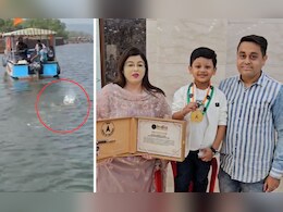 Swimming record: मोठा विक्रम! 6 वर्षाचा चिमुकला, समुद्रातलं 15 किमीचं अंतर अन् ते 3 तास