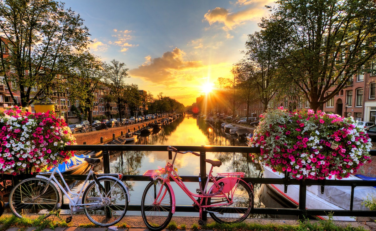 A gorgeous sunset at Amsterdam. Photo: iStock A gorgeous sunset at Amsterdam. Photo: iStock