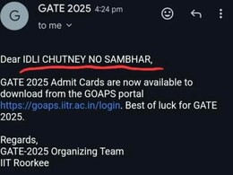 Viral: GATE Email Addresses Aspirant As "Dear Idli Chutney No Sambhar," Internet Reacts
