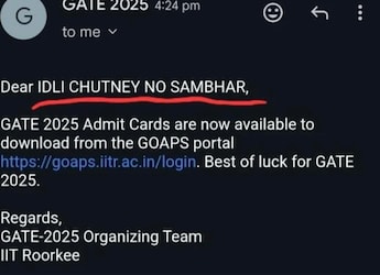 Viral: GATE Email Addresses Aspirant As  Viral: GATE Email Addresses Aspirant As