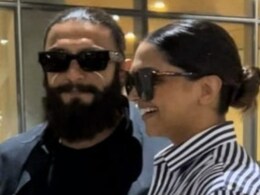 रणवीर और दीपिका बेटी दुआ के साथ एयरपोर्ट पर, पैपराजी से बोले - धीरे बोलो वो सो रही है रणवीर और दीपिका बेटी दुआ के साथ एयरपोर्ट पर, पैपराजी से बोले - धीरे बोलो वो सो रही है