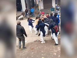 Girls Throw Punches And Kicks, Drag Each Other By The Hair "Over Boy" In UP Girls Throw Punches And Kicks, Drag Each Other By The Hair "Over Boy" In UP