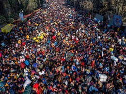 Stunning Drone Visual Shows Massive Crowd Of Devotees At Maha Kumbh Mela Stunning Drone Visual Shows Massive Crowd Of Devotees At Maha Kumbh Mela