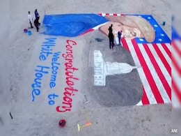 Sudarsan Pattnaik's 47-Foot-Long Sand Art Of Trump Ahead Of His Oath Event Sudarsan Pattnaik's 47-Foot-Long Sand Art Of Trump Ahead Of His Oath Event