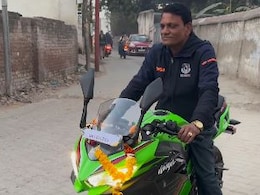 Rinku Singh's Father Goes To Work On Sports Bike Gifted By Son. Video Viral