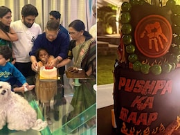 Inside Allu Arjun's Father's Birthday Celebrations Topped With A <i>Pushpa</i>-Themed Cake Inside Allu Arjun's Father's Birthday Celebrations Topped With A <i>Pushpa</i>-Themed Cake