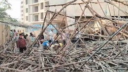 रायपुर : VIP रोड में&nbsp;बहुमंजिला इमारत का हिस्सा गिरा, करीब दस मजदूर घायल, दो की मौत