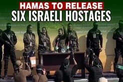 Moment When 4 Israeli Women Were Brought To Gaza Square For Release Moment When 4 Israeli Women Were Brought To Gaza Square For Release