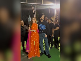 Rasha Thadani's <i>Desi</i> Girl Style In An Orange <i>Sharara</i> Hits The High Notes For <i>Azaad's Uyi Amma</i>